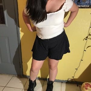 Vintage polka dot skort